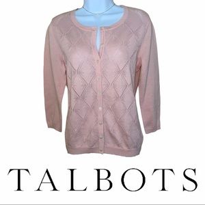 NWOT Talbots | Pink Button Down Cardigan Small S
